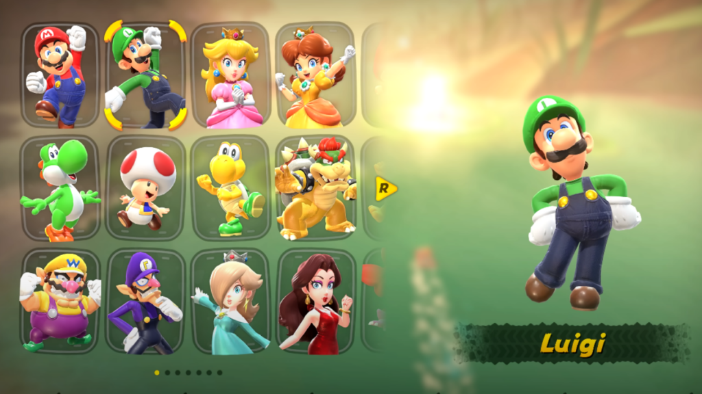 Mario Kart World Character Select